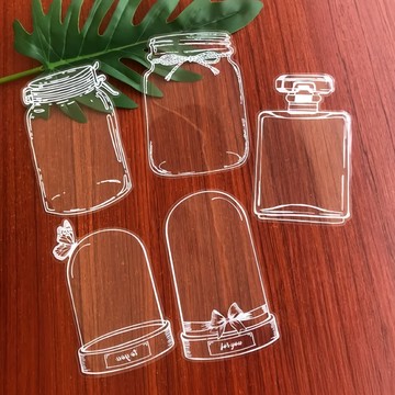 A-ONE 匯旺 DIY壓花書籤套裝  玻璃瓶  5包