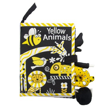 Gbee 尾巴布書 F7.黑黃動物  OhBabyLaugh  尾巴書 F款