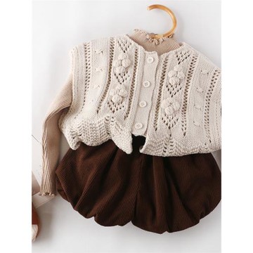 女童花苞短褲秋冬新款洋氣外穿燈籠褲休閑褲子兒童寶寶燈芯絨裙褲