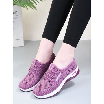 夏老北京布鞋網鞋女透氣網面中老年媽媽鞋防滑軟底運動休閑鞋平底