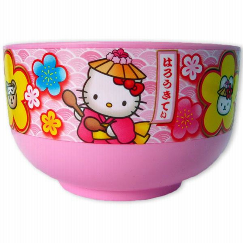 0742 ハローキティ Hello Kitty ラーメン どんぶり レンゲ 2客 【公式