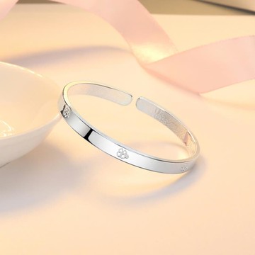 樂天優選~送人禮物s925手鐲純銀)可調大小配禮盒送老婆女友閨蜜 雙11全館免運