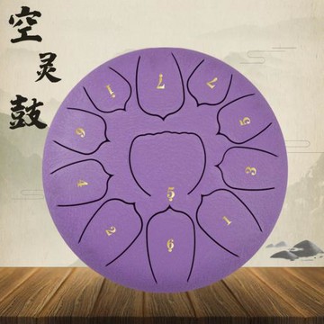 6寸11音空靈鼓鋼舌鼓色空鼓忘憂鼓蓮花鼓外貿跨境工廠打擊樂器