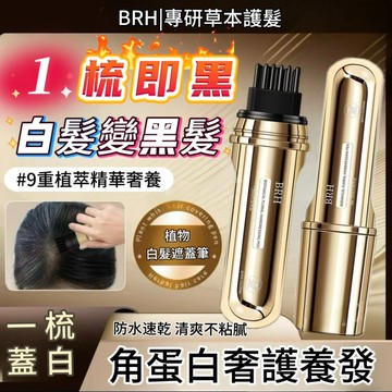 💗現貨隔日達💗BRH植物花香美髮筆 遮白 染髮梳 壹梳黑 臨時補色 美髮棒 批發 美髮棒 補髮色筆 一次性染髮 染髮劑