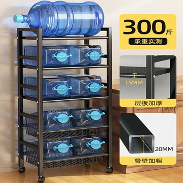 菜架子廚房置物架落地多層多功能放蔬菜籃子家用微波爐烤箱收納架