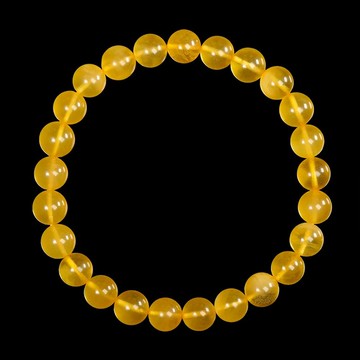 【正佳珠寶】蜜蠟琥珀 頂級金絞蜜 6.8-7.3mm 金絞蜜蠟手珠