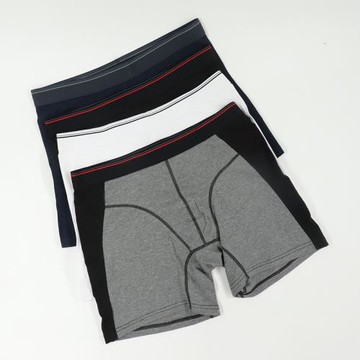 高端高腰純棉加長褲腿防磨腿舒適透氣男士平角褲加肥加大碼內褲