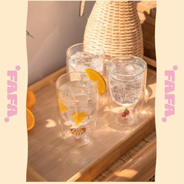 隔日到貨｜立體水果造型雙層玻璃杯 大容量耐熱水杯 可微波加熱 冷熱飲咖啡杯 牛奶果汁杯 限量｜FAFA 發發家居 台灣