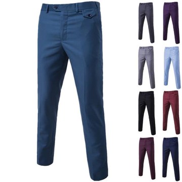 男褲British Style Fashion Slim Fit Men's Suit Pants Trousers