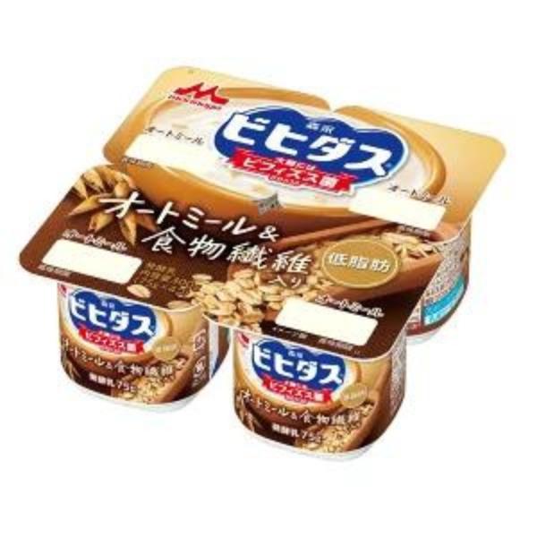 森永乳業 ビヒダス ヨーグルト オートミール＆食物繊維入り 75g x 4P