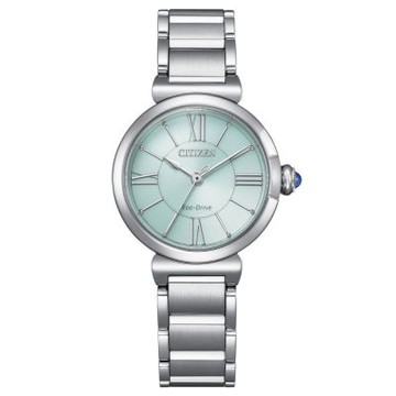 CITIZEN 星辰 L系列 光動能三針女錶/湖水綠 EM1070-83L