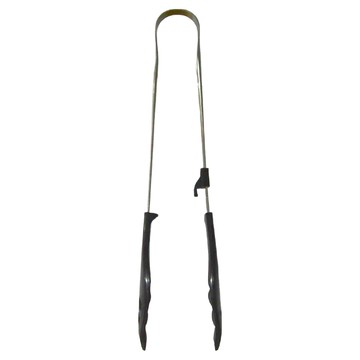 SHIMOMURA 下村 耐熱食物料理夾 KZ-201 28x3.7cm 不鏽鋼 尼龍  銀色 + 黑色  1支