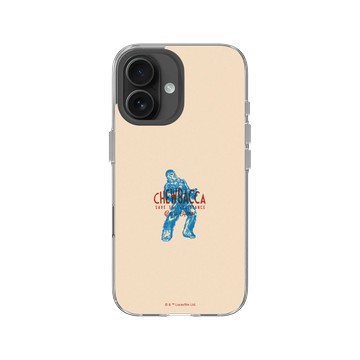 iPhone 16 Clear Case（相機按鈕） 透明 - 迪士尼-星際大戰 Star Wars - 小圖款-丘巴卡