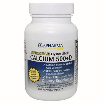 Oyster Shell Calcium 500+D 60 Tabs by Plus Pharma