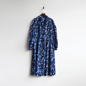 【蛋植物古著】天空花園印花古著洋裝