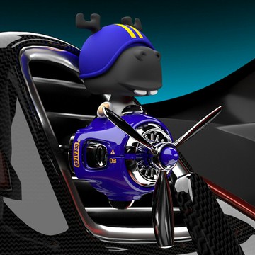 汽車香氛 車用擴香 夾式芳香車內香水 原創車載香薰 趣味搖頭小飛機汽車出風口香水車用香薰裝飾擺件