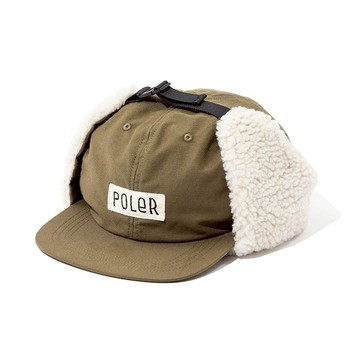 日本限定 POLER COTTON BOA FLAP CAP 刷毛蓋耳飛行帽棉 橄欖