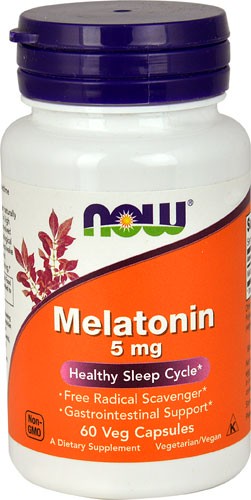NOW Melatonin 5 mg - 60 Veg Capsules