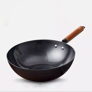 不沾炒鍋 無塗層炒鍋 炒菜鍋 煎炒鍋 深炒鍋 不沾鍋 老式炒鍋 免費開鍋 不易生鏽 防滑圓環底 堅固耐磨 一鍋多用