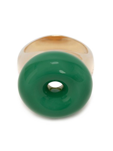 JW Anderson - Bumper Moon crystal ring - women - Brass - S - Gold
