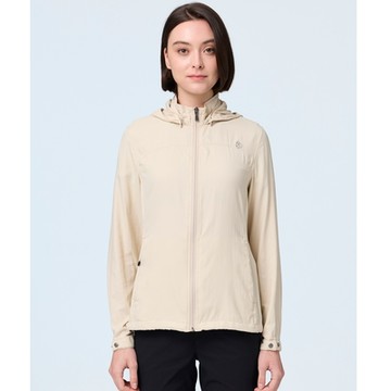 【WILDLAND荒野】女彈性透氣抗UV輕薄外套白毛山