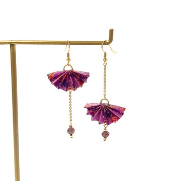 【SGS檢驗合格】日系摺紙系列耳環-扇子款 (限定色)