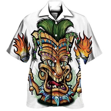 Fashion printed short-sleeved shirt for men 時尚印花短袖襯衫