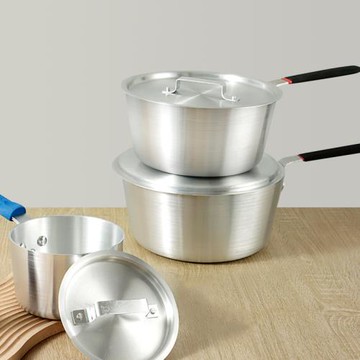 酒店鋁制鍋電磁爐鋁湯鍋單柄鋁汁鍋西餐牛排醬汁鍋煮粥鍋拉面鍋