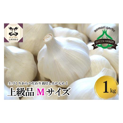 ふるさと納税 青森県 五所川原市  青森県産にんにく（上級品）Mサイズ1kg