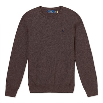 Polo Ralph Lauren RL 熱銷刺繡小馬大學T恤-深咖啡色