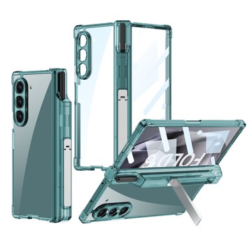 適用於三星Z Fold6氣囊轉軸支架筆盒殼膜一體ZFold7三星GalaxyZFold5防摔保護殼三星折疊手機殼保護殼