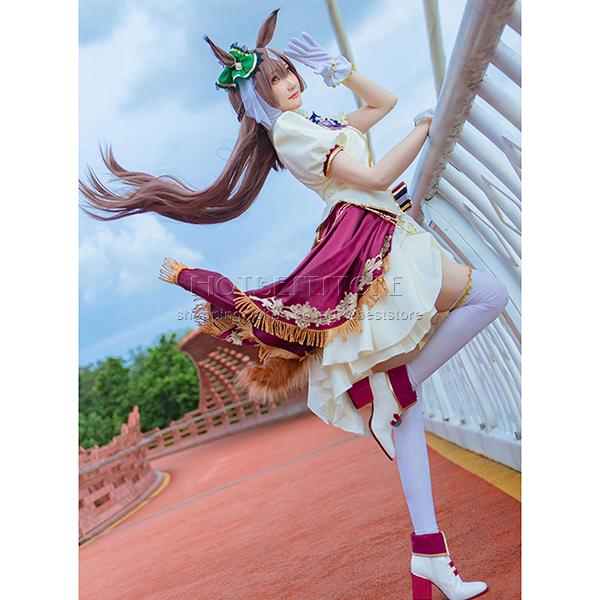 ウマ娘 プリティーダービー 風 ライスシャワー コスプレ衣装 一周年