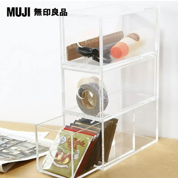 【MUJI 無印良品】壓克力小物收納盒/3層