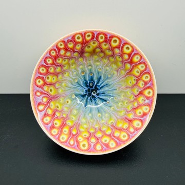 孔雀開屏飲杯 90ml 邱毓寧 鶯歌燒 A3-01