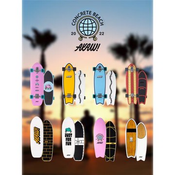 西班牙進口AKAW陸地沖浪板成人男女公路板初學slide陸沖板清倉