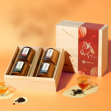 新年禮盒 | 松木精裝  4款精選台灣茶 | 霧金茶葉罐, 清爽回甘