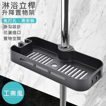 WIDE VIEW 淋浴立桿工業風升降置物架(DCZ-1001)