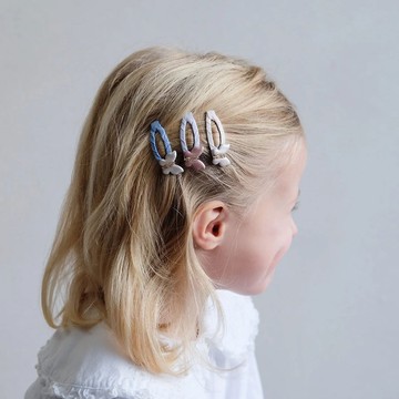 英國Mimi & Lula SS24_鬱金香花季_粉彩蝴蝶迷你滴答夾5入