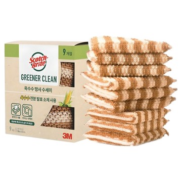 3M Scotch-Brite 百利 玉米纖維網狀菜瓜布  9入  1盒