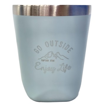 CAPTAIN STAG 鹿牌 不鏽鋼杯 雙層結構 保溫保冷  天藍  300ml  1個