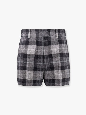 Tartan wool shorts with  check'n'dior motif - DIOR - gender_Woman
