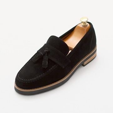 男款時尚流蘇麂皮樂福鞋 IW2484  黑色  27.0cm