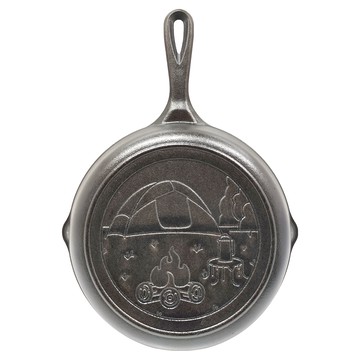 LODGE 戶外流浪系列 20.3cm 鑄鐵單柄鍋 適合戶外烹飪 燒烤 燉煮皆宜  林間野營 黑色  1個