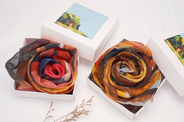 雪紡紗長形絲巾2入組  (花色任選)  禮盒  禮物