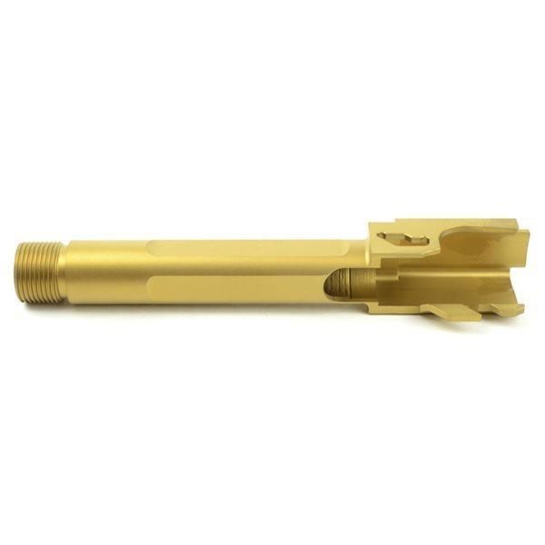 Guns Modify SAI G19 ボックスフルートタイプ バレル (14mm逆ネジ) 東京マルイ G19用 ゴールド