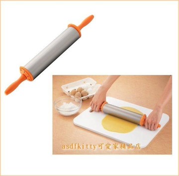 asdfkitty*日本製 CAKELAND省力桿麵棍-可控制厚度-做餅乾派皮超方便-正版商品
