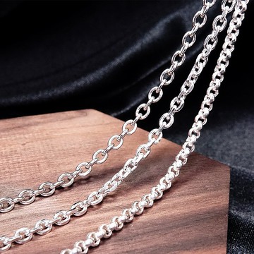 925純銀項鍊 百搭款 經典寬鍊 男生項鍊 中性 客製化長度 銀鍊子