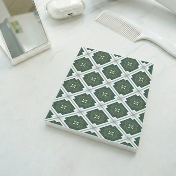 TRON 隨身摺疊鏡 大尺寸 幾何復古花磚 化妝鏡 梳妝鏡 桌面鏡子－C款斜紋7
