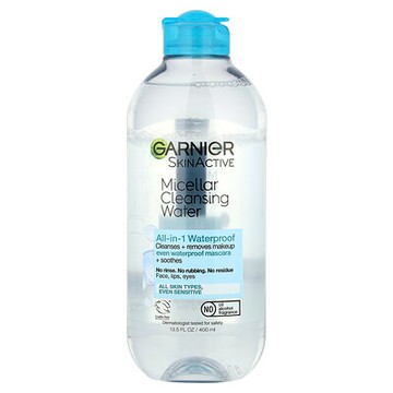 Garnier, SkinActive，膠束清潔水，適合各種膚質（甚至敏感肌膚），13.5 液量盎司（400 毫升）