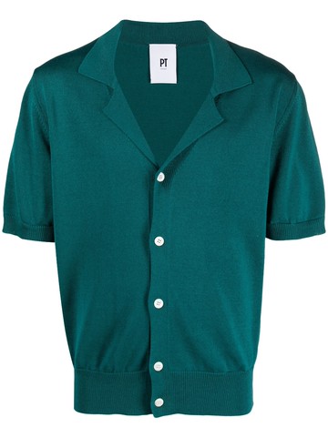 PT Torino - short-sleeve knit shirt - men - Cotton/Viscose - 48 - Green